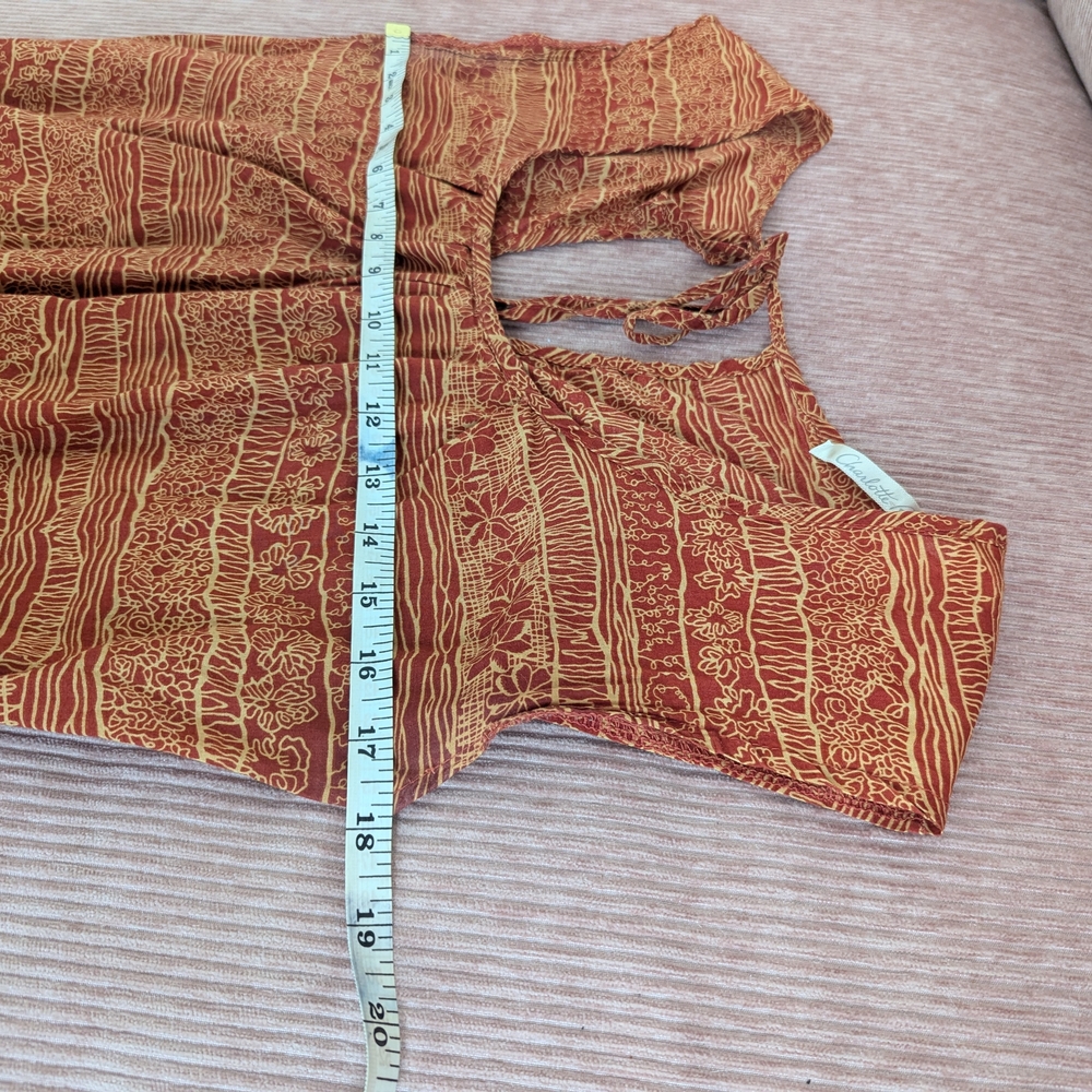 Orange Patterned Top - Picture 7 of 8